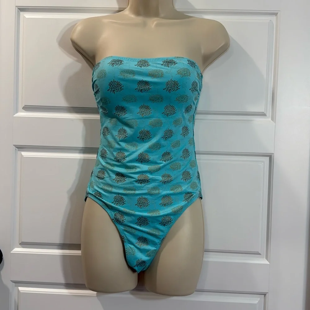 Vilebrequin floral strapless swimsuit 6